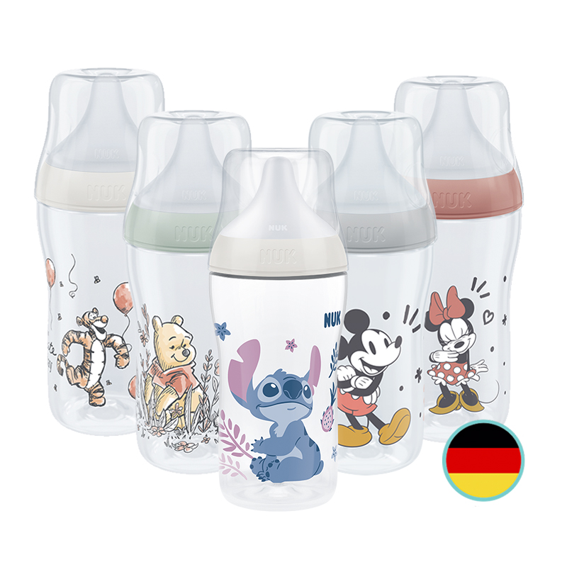 NUK Perfect Match Temperature Control Bottle with Soft Silicone Teat 260ml | Feeding Bottle | Made in Germany